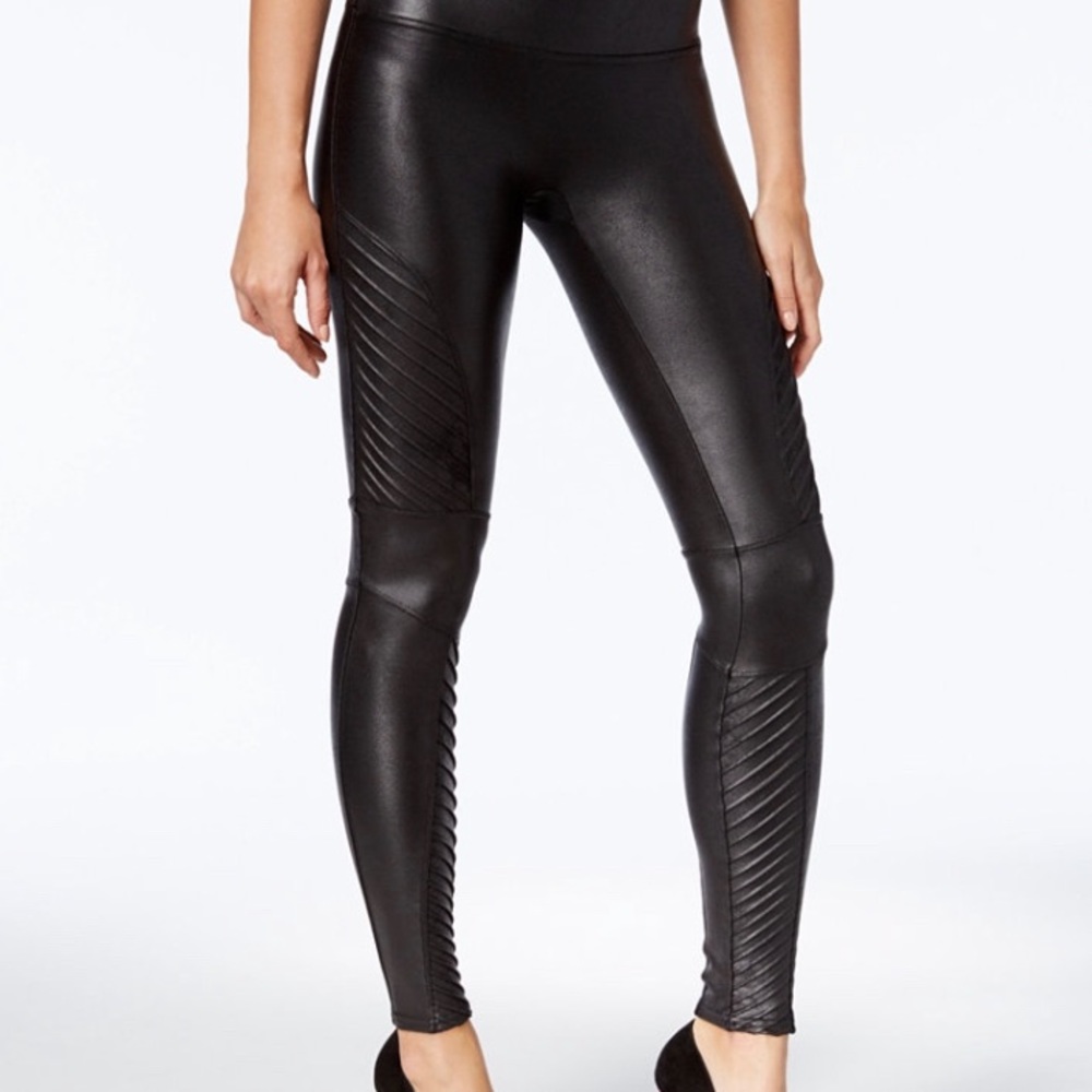 Spanx - Faux Leather Moto Leggings